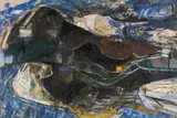 Dark Landscape by Mary Lloyd Jones, gouache, sold Jul 2026