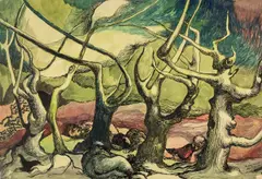 The Four Sleepers by John Elwyn, 1945, watercolour, sold Jul 2026