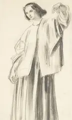 Study for Dorelia by Augustus John, pencil and wash, sold Jul 2026