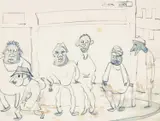 Walking by Kyffin Williams, ink and wash, sold Jul 2026