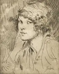 A Girl by Augustus John, etching, sold Jul 2026