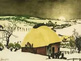 Robert Hebbelinck limited edition by Valerius de Saedeleer, etching and aquatint, sold Jul 2026