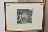 The Walk To The Paradise Gardens by Norman Neasom, 1983, watercolour, sold Oct 2024