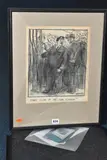 Stand Clear of the Iron Curtain by Leslie Grimes, charcoal on paper, sold Oct 2024