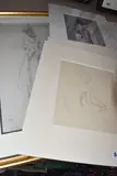 Standing nude by Harry Riley, pastel, sold Oct 2024