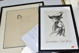 Miriam pieres by Oriel Ross, pencil on paper, offered Oct 2024