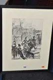 Bartholomew fair puppet theatre by Milein Cosman, drawing, sold Oct 2024