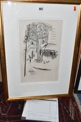 La rue molitar by Pierre Bonnard, lithograph, sold Oct 2024