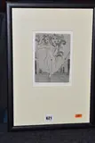 Nude with mask by Elfriede Weidenhaus, etching, sold Oct 2024