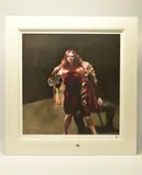 The painter with janine pecorini by Robert Lenkiewicz, print, sold Oct 2024