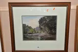 On the banks of the Wye by Walter William May, oil on board, sold Oct 2024