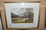 River landscape by Albert George Stevens, 1910, watercolour, sold Oct 2024