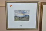 Cattle by a Dam by Margaret Coen, watercolour, offered Oct 2024