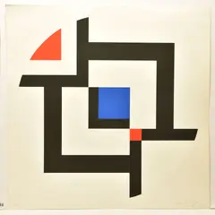 Diagonal passage 120 by Leon Polk Smith, print, sold Oct 2024