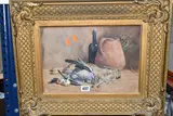 Still life with game by James Hardy, watercolour on paper, sold Oct 2024