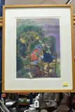 COURTYARD, SANT FELIU De GUIXOLX by Sandra Fisher, pastel on paper, offered Oct 2024