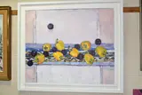 Plums and peppers by Richard John Croft, oil on canvas, sold Oct 2024