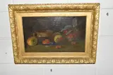 Still life fruit study by Ella Holbrook, oil on canvas, sold Oct 2024