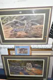 Comprising four framed prints by Anthony Gibbs, print, sold Oct 2024