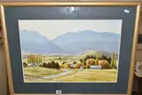 Arrow Basin, Wakatipu by Garrick Tremain, watercolour, sold Aug 2024