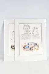 Jean alesi-benetton b196 by Simon Taylor, pencil, sold Aug 2024