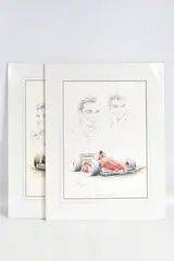 Jean alesi-ferrari 412t1 by Simon Taylor, pencil, sold Aug 2024
