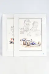 Jacques villeneuve-williams fw18 by Simon Taylor, pencil, sold Aug 2024