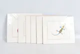Six limted edition coloured etchings by Ch Maunder, pencil, sold Aug 2024