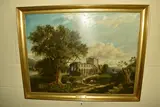 Buildwas abbey by John Joseph Hughes, oil on board, sold Aug 2024