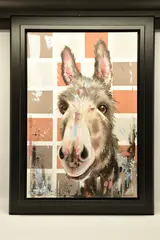Smiley stanley by Samantha Ellis, oil on canvas, sold Aug 2024