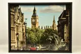 London by Nick Holdsworth, mixed media on board, sold Aug 2024