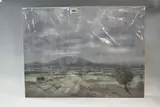 A rainswept landscape by Sheila Fell, pastel on paper, sold Jul 2024