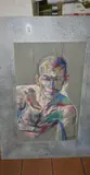 Portrait study of a male figure by Louise Fritsch, pastel on paper, sold Jul 2024