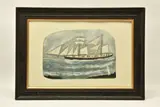 A schooner under sail by Max Wildman, mixed media on card, sold Jul 2024