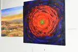 Sunset over mermaids pool by Nick Potter, 2004, oil, sold Jul 2024