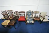 of various ages, shapes, styles, sizes and timbers (condition report: all with by Nine Chairs, print (other), sold Jul 2024