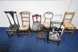 of various ages, shapes, styles, sizes and timbers (condition report: all with by Eight Chairs, print (other), sold Jul 2024