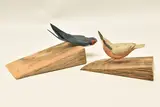 Comprising a Swallow and a Eurasian by Jane James, sculpture, sold Jul 2024
