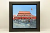 Tiananmen square by Csilla Orban, oil on canvas, sold Jul 2024
