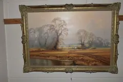 Winter fields by Christopher Osborne, oil on canvas, sold Jul 2024