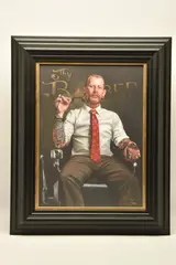 Trust thy barber by Vincent Kamp, print, sold Jul 2024