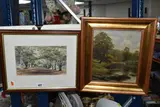 An impressionist style landscape with river by J. Wells, 1997, oil on canvas, sold Jul 2024