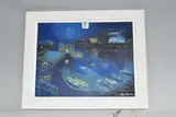 Midnight harbour by Adam Barsby, oil on board, sold Jul 2024