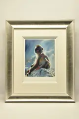 Backlit baboons - gibraltar by Rolf Harris, print on paper, sold Jun 2024