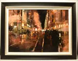 Notturno / night by Paolo Fedeli, mixed media on canvas, offered Jun 2024