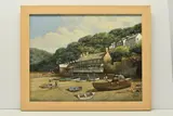 Spirit of clovelly - inshore lifeboat by Clive Madgwick, 2002, oil on canvas, sold Jun 2024
