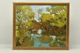 From the bridge by Jill Barthorpe, oil on canvas, sold Jun 2024