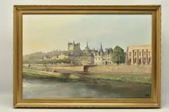 Saumur sur loire by Clive Madgwick, oil on canvas, sold Jun 2024