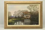 A river landscape with watermill by Clive Madgwick, 2001, oil on canvas, sold Jun 2024