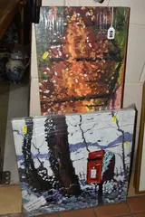 Woodland Walk by Timmy Mallett, oil, sold Jun 2024